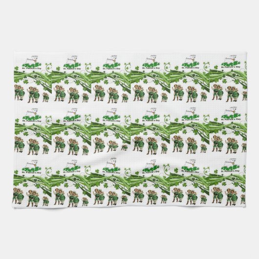 Saint Patrick's Day Kitchen Hand Towel Theedoek (Horizontaal)