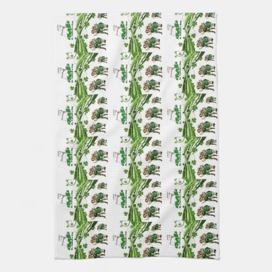 Saint Patrick's Day Kitchen Hand Towel Theedoek (Verticaal)