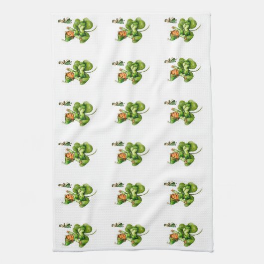 Saint Patrick's Day Kitchen Hand Towel Theedoek (Verticaal)