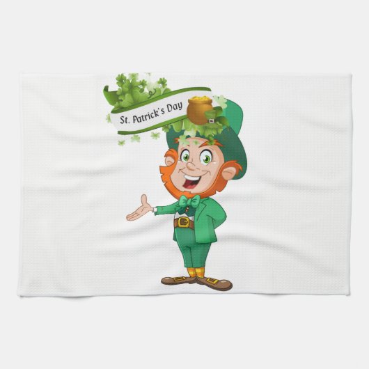 Saint Patrick's Day Kitchen Hand Towel Theedoek (Horizontaal)