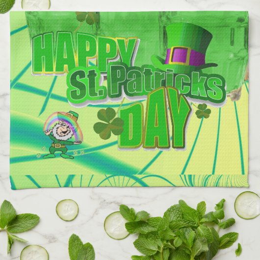 Saint Patrick's Day Kitchen Hand Towel Theedoek (Gevouwen)