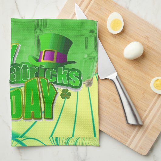 Saint Patrick's Day Kitchen Hand Towel Theedoek (Quarter Fold)