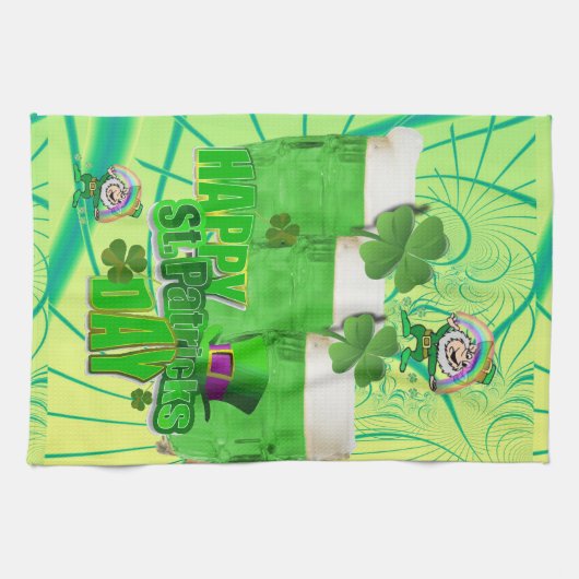 Saint Patrick's Day Kitchen Hand Towel Theedoek (Horizontaal)