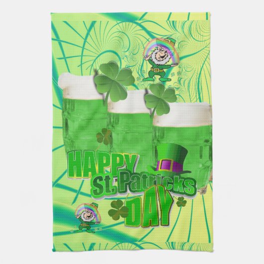 Saint Patrick's Day Kitchen Hand Towel Theedoek (Verticaal)