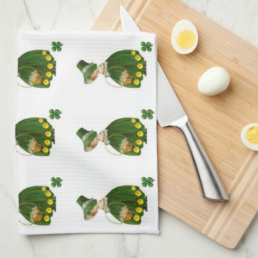 Saint Patrick's Day Kitchen Hand Towel Theedoek (Quarter Fold)