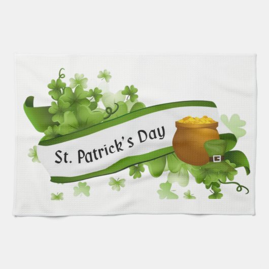 Saint Patrick's Day Kitchen Hand Towel Theedoek (Horizontaal)