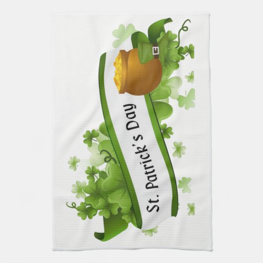 Saint Patrick's Day Kitchen Hand Towel Theedoek (Verticaal)