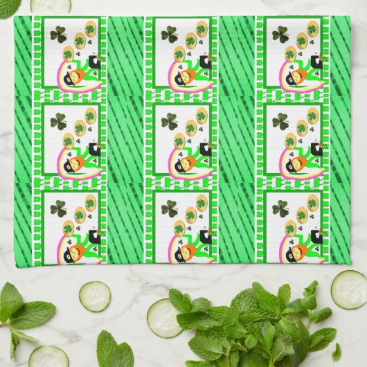 Saint Patrick's Day Kitchen Hand Towel Theedoek (Gevouwen)