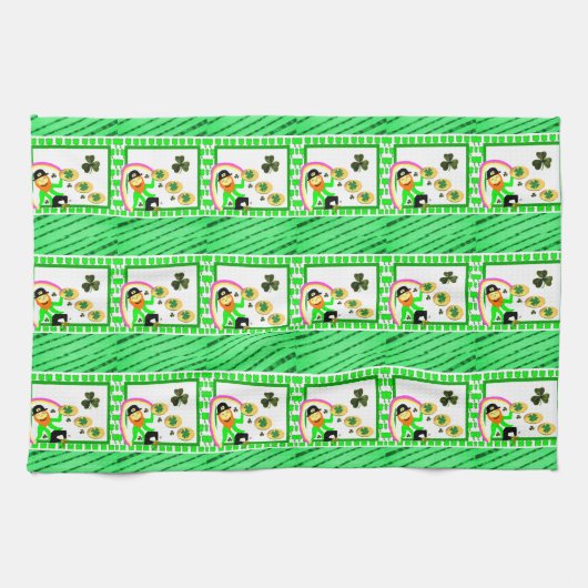 Saint Patrick's Day Kitchen Hand Towel Theedoek (Horizontaal)