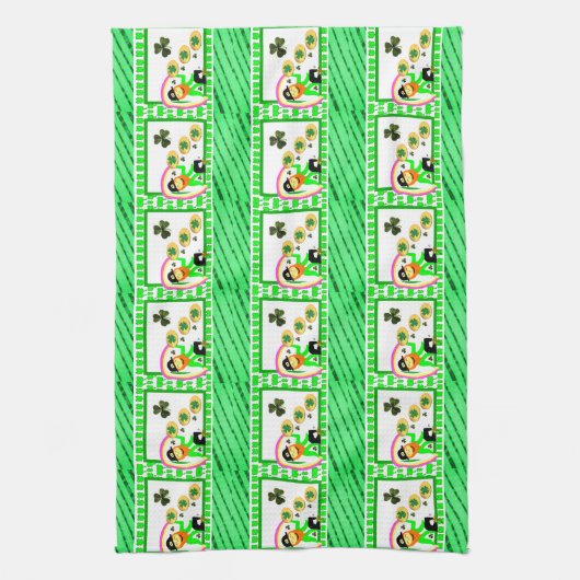 Saint Patrick's Day Kitchen Hand Towel Theedoek (Verticaal)