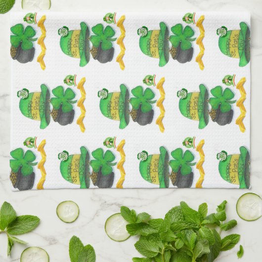 Saint Patrick's Day Kitchen Hand Towel Theedoek (Gevouwen)