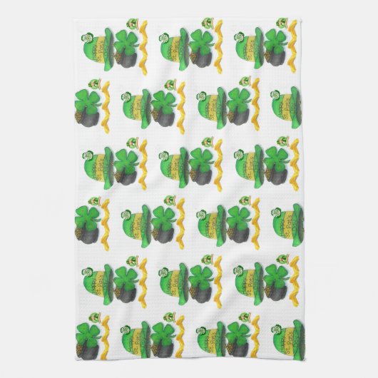 Saint Patrick's Day Kitchen Hand Towel Theedoek (Verticaal)