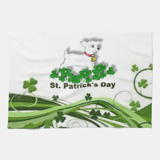 Saint Patrick's Day Kitchen Hand Towel Theedoek (Horizontaal)