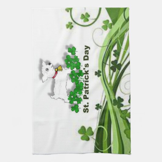Saint Patrick's Day Kitchen Hand Towel Theedoek (Verticaal)