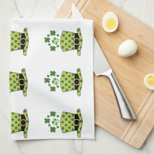 Saint Patrick's Day Kitchen Hand Towel Theedoek (Quarter Fold)