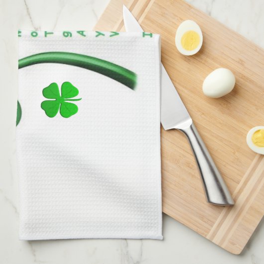 Saint Patrick's Day Kitchen Hand Towel Theedoek (Quarter Fold)