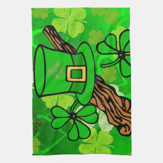 Saint Patrick's Day Kitchen Hand Towel Theedoek (Verticaal)
