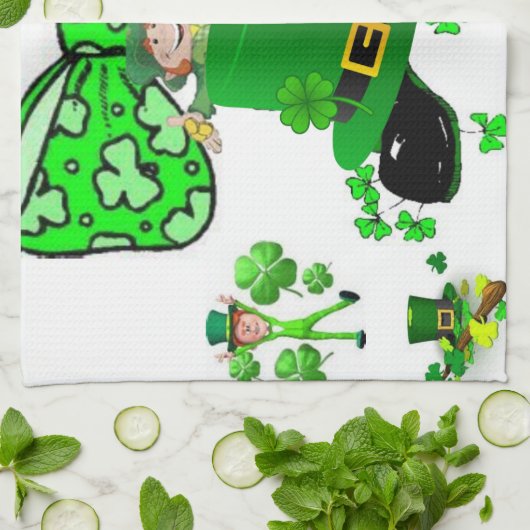 Saint Patrick's Day Kitchen Hand Towel Theedoek (Gevouwen)