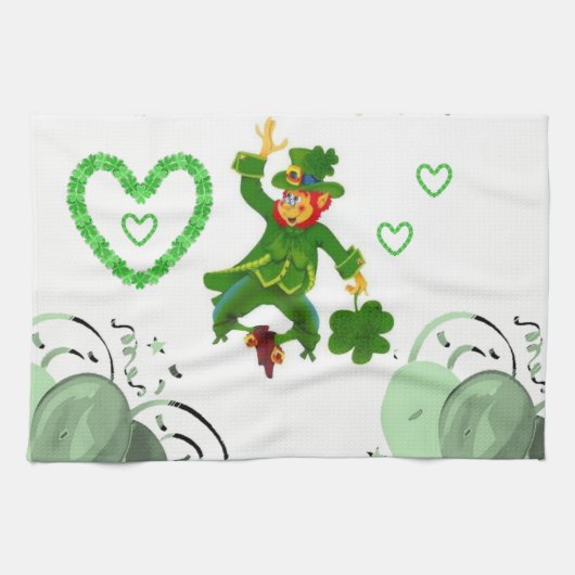 Saint Patrick's Day Kitchen Hand Towel Theedoek (Horizontaal)
