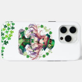 Saint Patrick's Day klaver anime meisje Case-Mate iPhone Case (Achterkant (horizontaal))