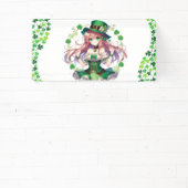 Saint Patrick's Day klaver anime meisje Spandoek (Insitu)