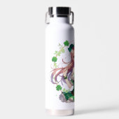 Saint Patrick's Day klaver anime meisje Waterfles (Voorkant)