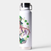 Saint Patrick's Day klaver anime meisje Waterfles (Achterkant)