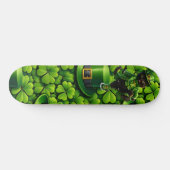 Saint Patrick's Day leprechaun cat lucky Clover sk Persoonlijk Skateboard (Horizontaal)