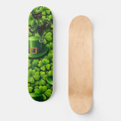 Saint Patrick's Day leprechaun cat lucky Clover sk Persoonlijk Skateboard (Voorkant)