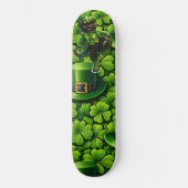 Saint Patrick's Day leprechaun cat lucky Clover sk Persoonlijk Skateboard (Voorkant)