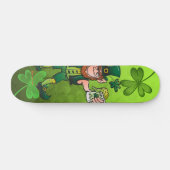 Saint Patrick's Day Leprechaun Drink Beer Persoonlijk Skateboard (Horizontaal)