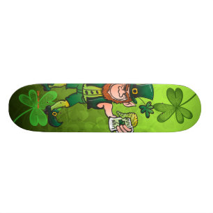 Saint Patrick's Day Leprechaun Drink Beer Persoonlijk Skateboard