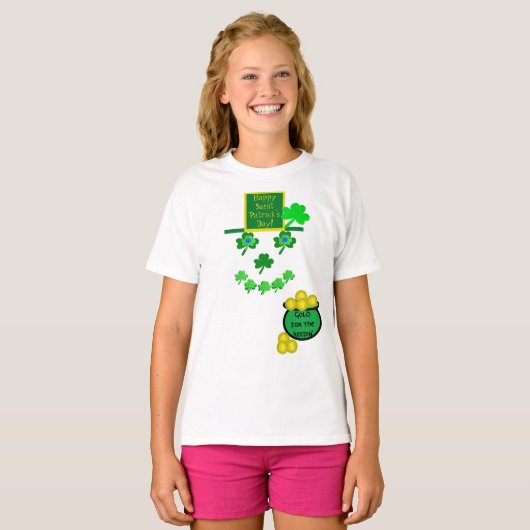 Saint Patrick's Day Leprechaun Humor T-shirt (Voorkant volledig)