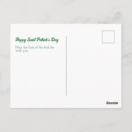 Saint Patrick's Day Leprechaun in de Pot of Gold Briefkaart (Achterkant)