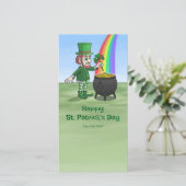 Saint Patrick's Day Leprechaun Kaart (Staand voorkant)