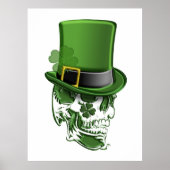 Saint Patricks Day Leprechaun Pet en Skull Poster (Voorkant)