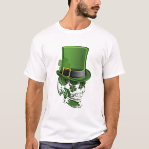 Saint Patricks Day Leprechaun Pet en Skull T-Shir T-shirt