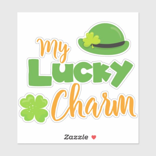 Saint Patrick's Day, Leprechaun Pet, Lucky Charm Sticker (Vel)