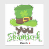 Saint Patrick's Day, Leprechaun Pet, You Shamrock Sticker (Vel)