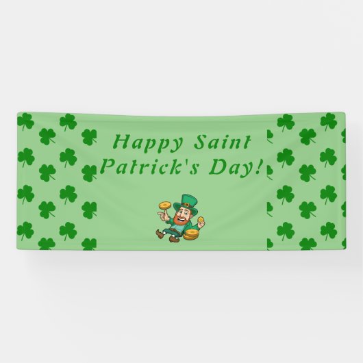 Saint Patrick's Day leprechaun Spandoek (Horizontaal)