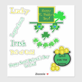 Saint Patrick's Day Leprechaun Vinyl Sticker