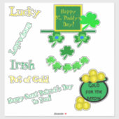 Saint Patrick's Day Leprechaun Vinyl Sticker (Vel)