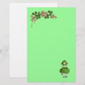SAINT PATRICK'S DAY-LITTLE IRISH GIRL/SHAMROCKS BRIEFPAPIER (Voorkant / Achterkant)