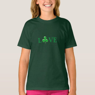 Saint Patrick's Day Love Green Clover Shamrock  T-shirt
