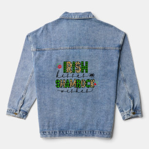 Saint Patrick's Day Love Shamrock Lucky Denim Jacket