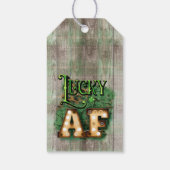 Saint Patrick's Day Lucky AF Irish Marquee Lights Cadeaulabel (Achterkant)