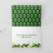 Saint Patrick's Day Lucky Clover Kaart (Binnen)