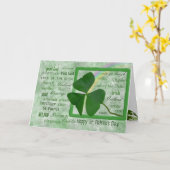 Saint Patrick's Day Lucky Clover Kaart (Gele Bloem)