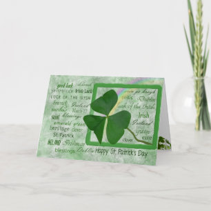 Saint Patrick's Day Lucky Clover Kaart