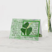 Saint Patrick's Day Lucky Clover Kaart (Voorkant)